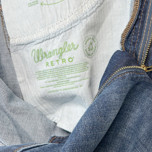 WRANGLER Retro Slim Straight Denim Blue Jeans Stretch Mens 38x32 NWT - Picture 10 of 10